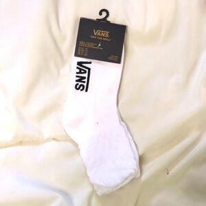 White Vans socks. Women's shoe size 6.5-10